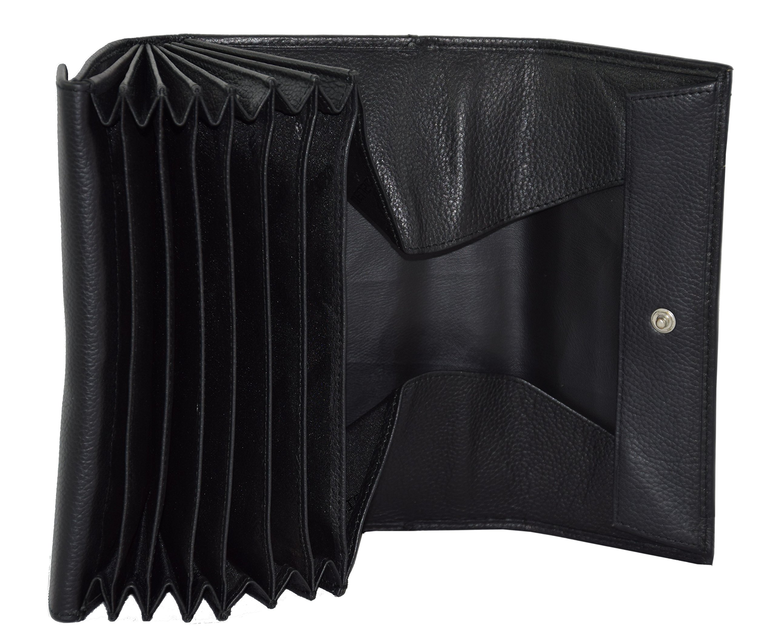 Menzo Kellnerbörse aus echten Leder, Kellnertasche, Kellnerportemonnaie, Kellnerbeutel schwarz