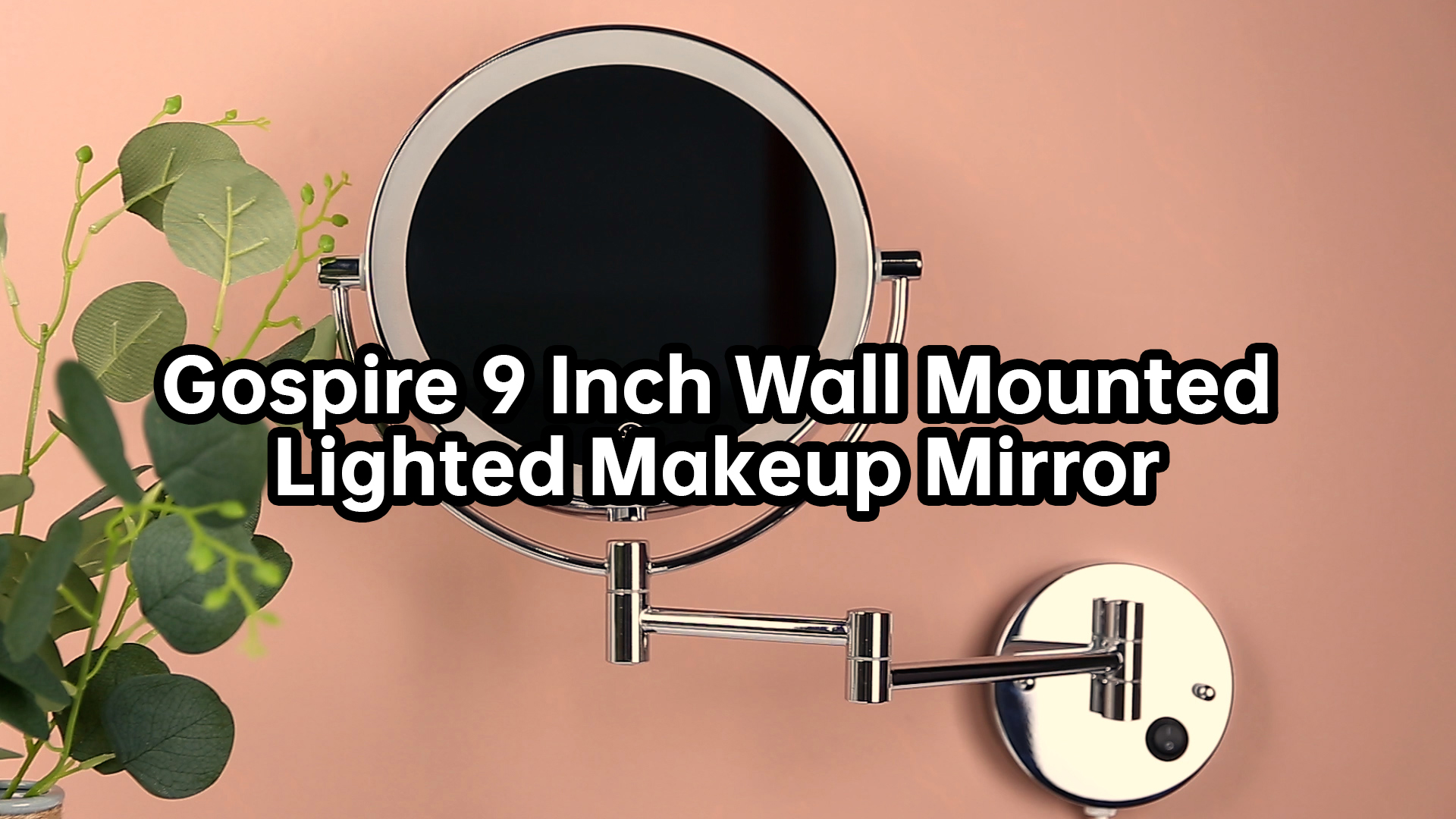 Amazon.com - Gospire 9” Wall Mounted Lighted Magnifying Mirror, 1X
