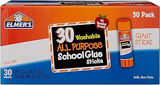 Sponsored Ad - Elmer's All Purpose School Glue Sticks, Washable, 22 Grams, 30 Count