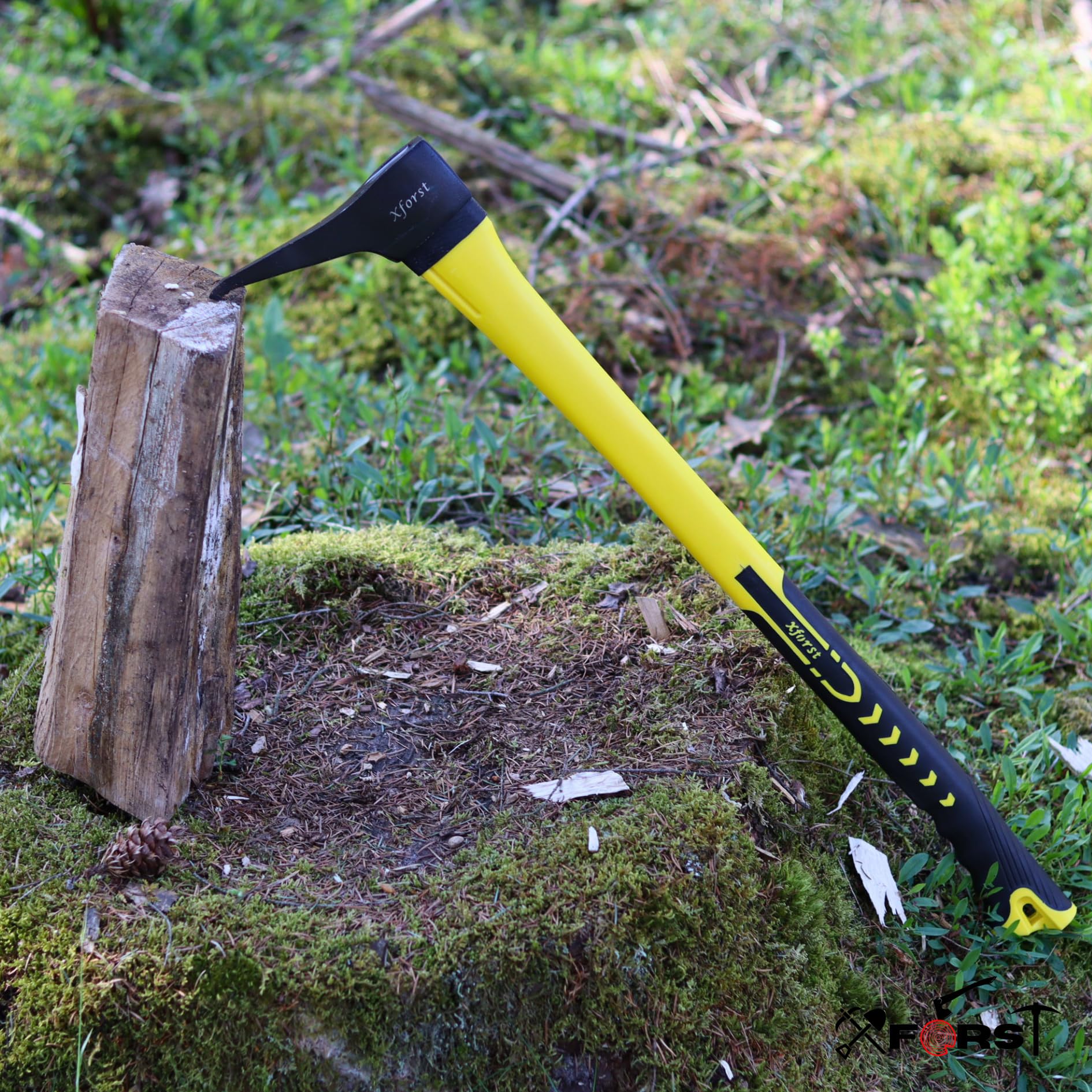 Xforst Sappie Forst 70 cm – Profi-Handsappie Sapie mit Fiberglasstiel & gehärteter Stahlklinge | Forstwerkzeug zum Wenden, Heben, Tragen von Holz & Brennholz | Fällheber, Stammwender P55FL