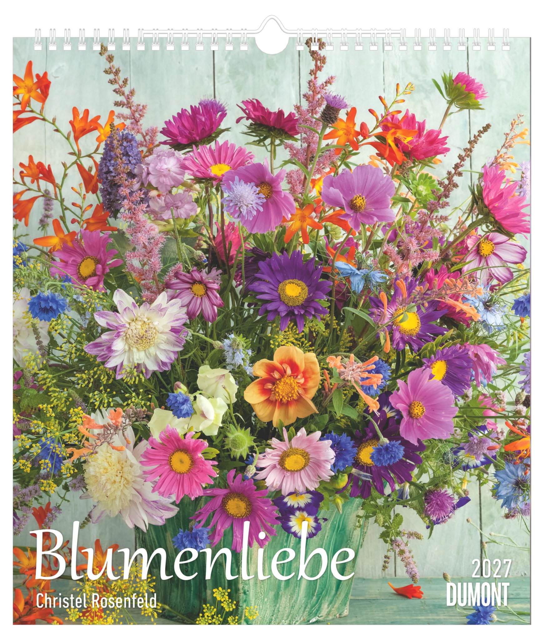 Blumenliebe 2027: Wandkalender 30x34 cm mit 12 farbenfrohen Blumenfotografien von Christel Rosenfeld