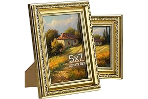 Gold Picture Frames 5x7 by upsimples: Vintage Elegance for Cherished Memories