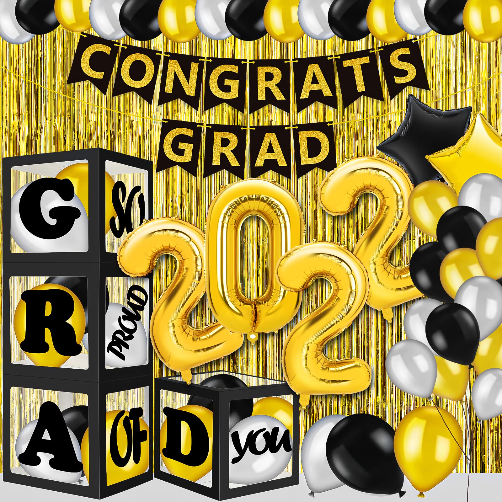 Class of 2022 Graduation Party Banner, Graduation Party Decorations, Congrats Grad Party Supplies, Photo Prop, Booth Backdrop sign for Indoor Outdoor Home College Senior School