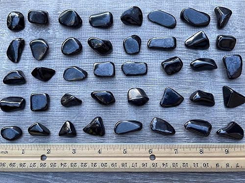 Miniatura 8 de Shungite al por mayor Piedras pulidas, piedra preciosa natural pulida de Shungita, cristales curativos de shungita (Shungita, 1 libra)