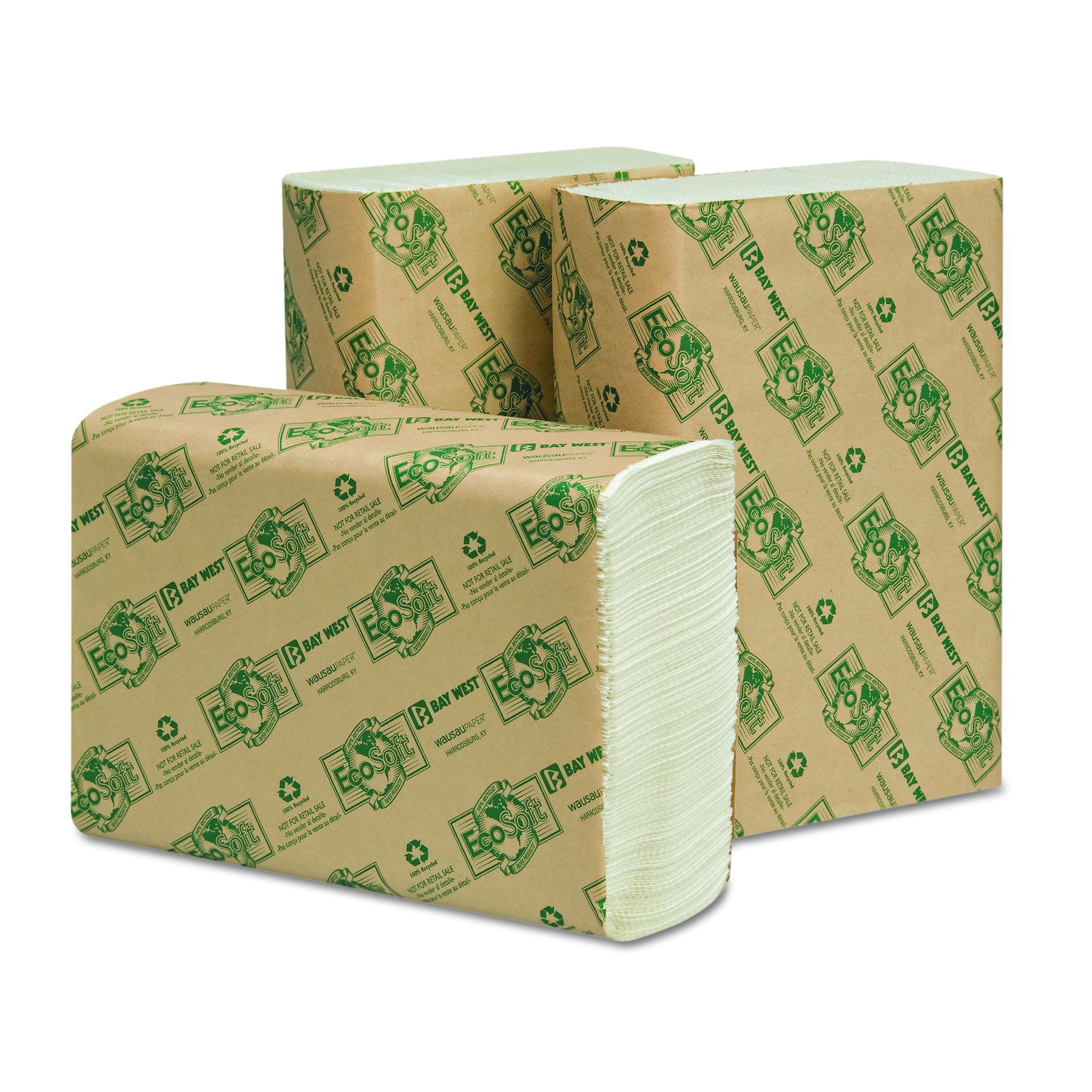 WAUSAU PAPERS WAU 48500 EcoSoft Multifold Towels, White (Pack of 16)