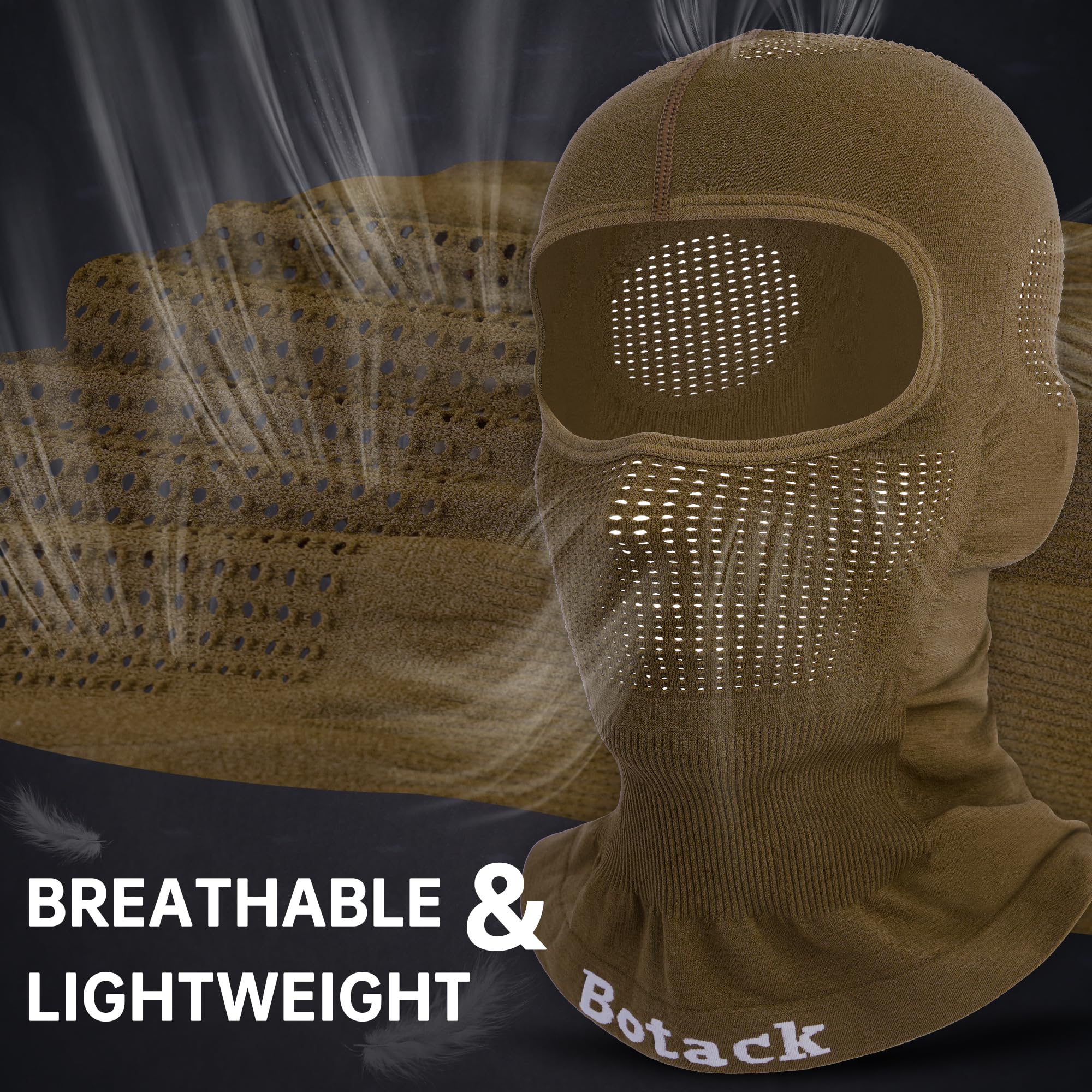 Botack Breathable Balaclava Face Mask Men Women, Summer Sun Protection Full Face Covering Mask for Cycling Motorcycle 2 Packed
