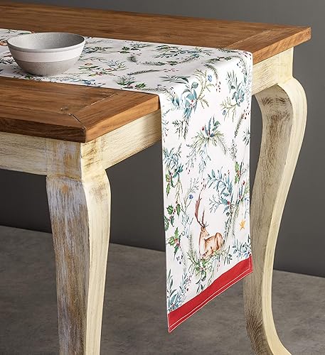 Miniatura 6 de Camino Maison d' Hermine de mesa, 100 % algodón, diseño para Día de Acción de Gracias y Navidad