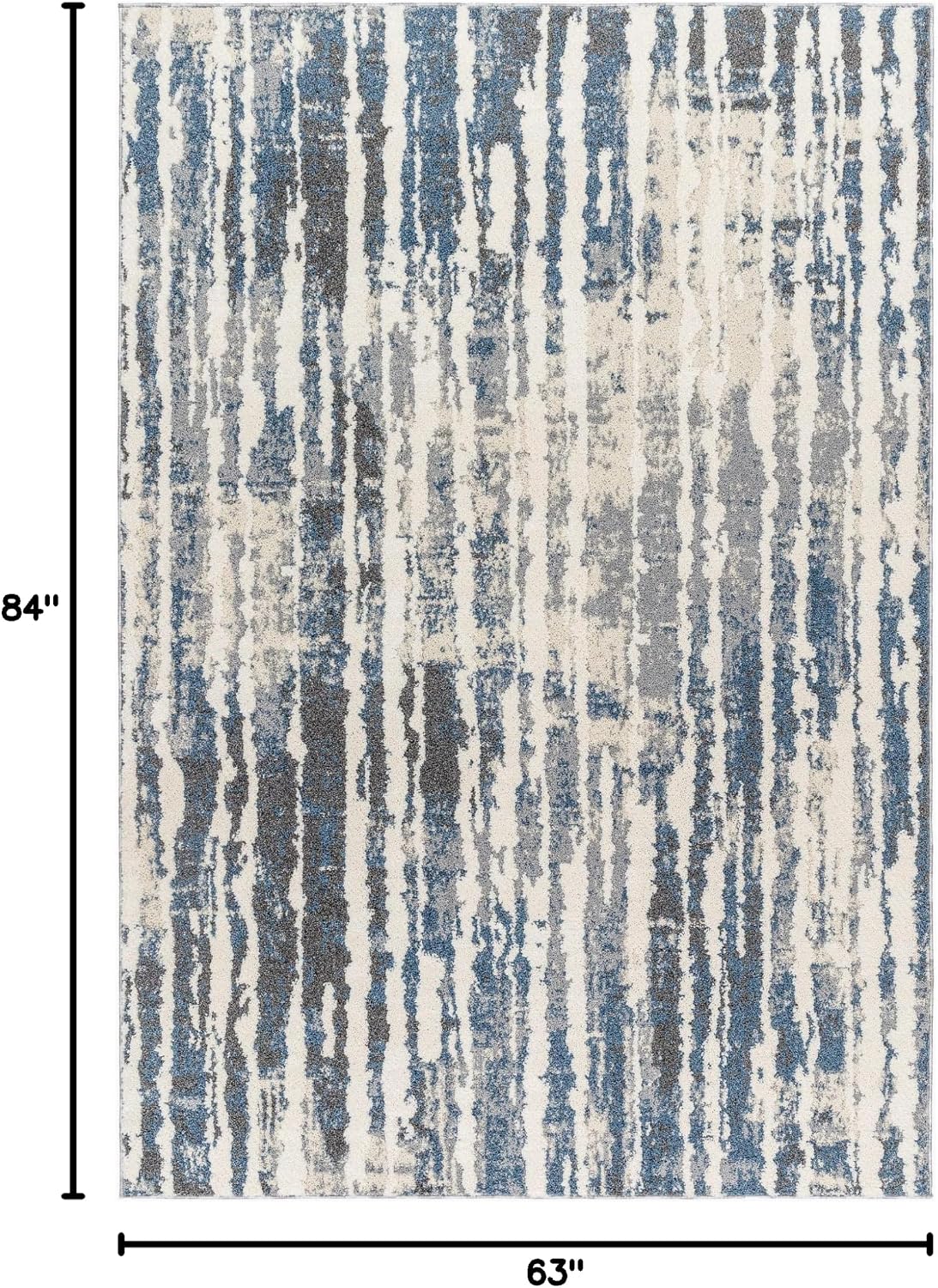 Livabliss Valet Area Rug, 5'3" x 7', Blue/Gray