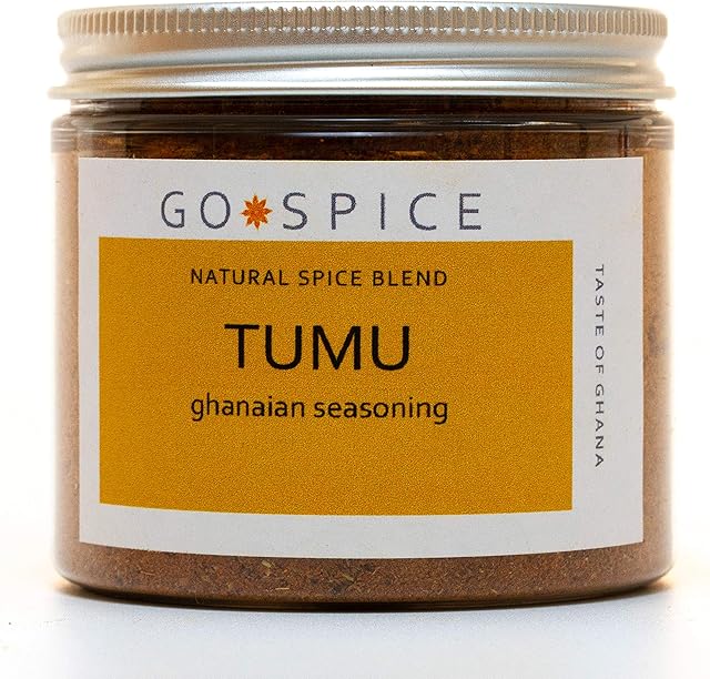Tumu Ghanaian Rub and Seasoning - Aromatic, Full of Flavour with a Little Kick - Perfect for Seasoning West African Dishes Such as Jollof Rice or as a Rub or Marinade for Chicken or Beef - 90g