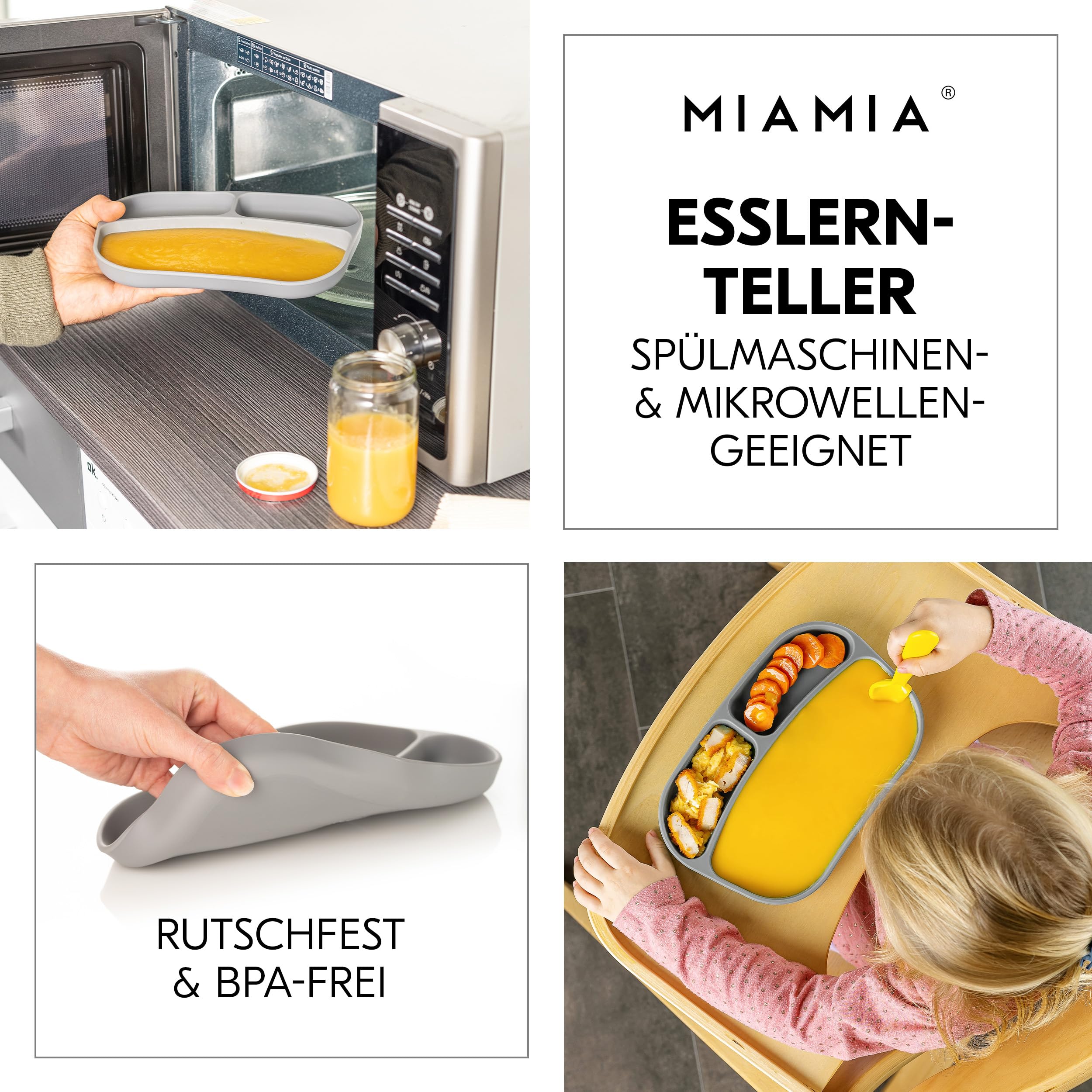 hauck Alpha Move Hochstuhl Set mit Sitzkissen Beige und Essteller