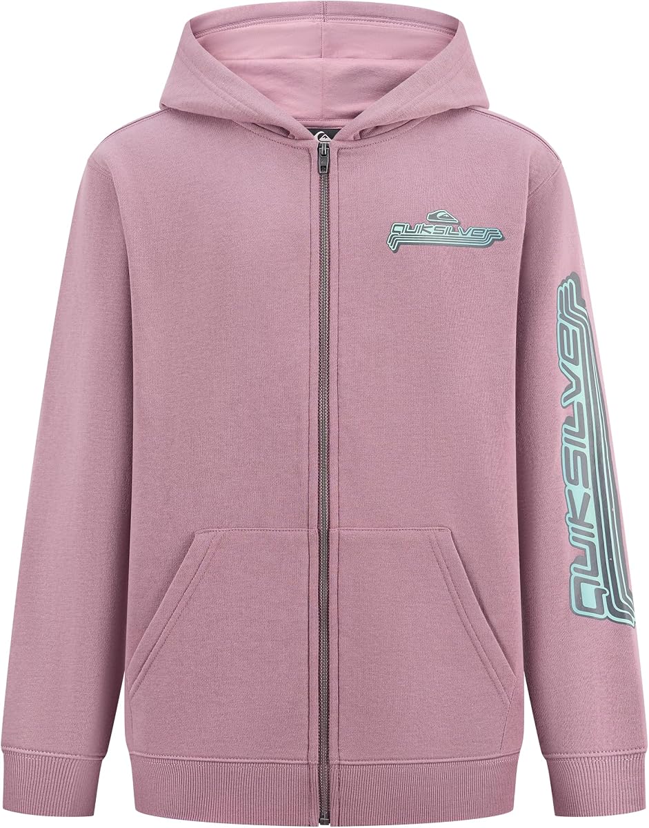 Boys' Full-zip Fleece Hoodie Sweatshirt With Front Pouch Pocket