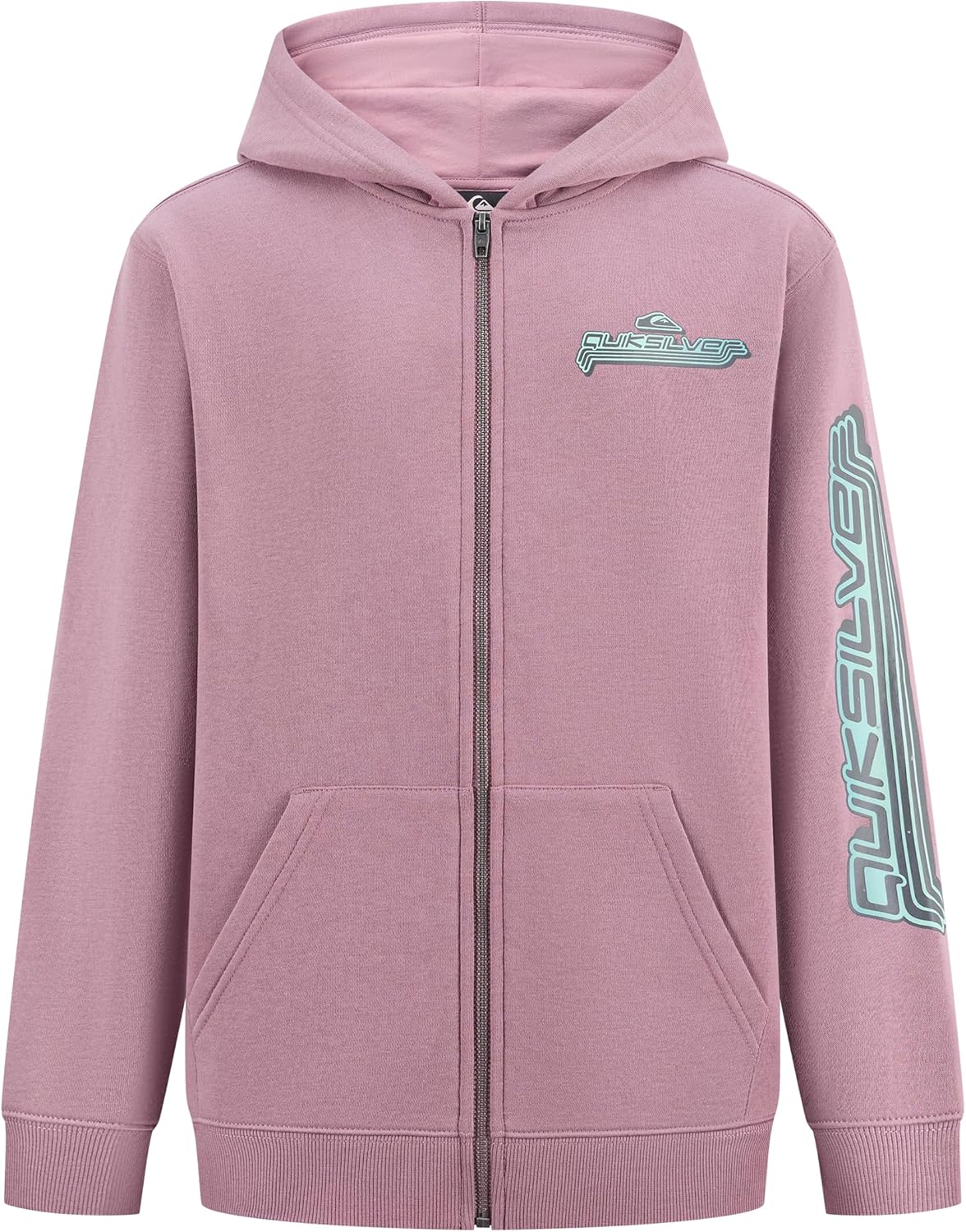 Quiksilver boys Full-zip Fleece Hoodie Sweatshirt With Front Pouch Pocket