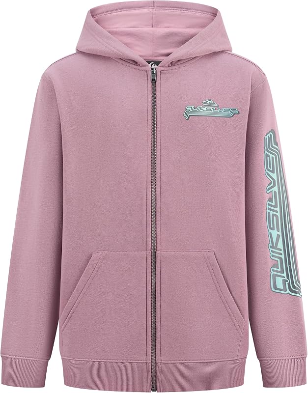 Boys' Full-zip Fleece Hoodie Sweatshirt With Front Pouch Pocket