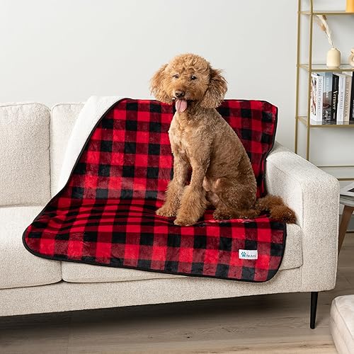 Miniatura 7 de PetAmi Manta impermeable para perros pequeños y medianos, manta para mascotas a prueba de orina para sofá cama, manta reversible a prueba de agua