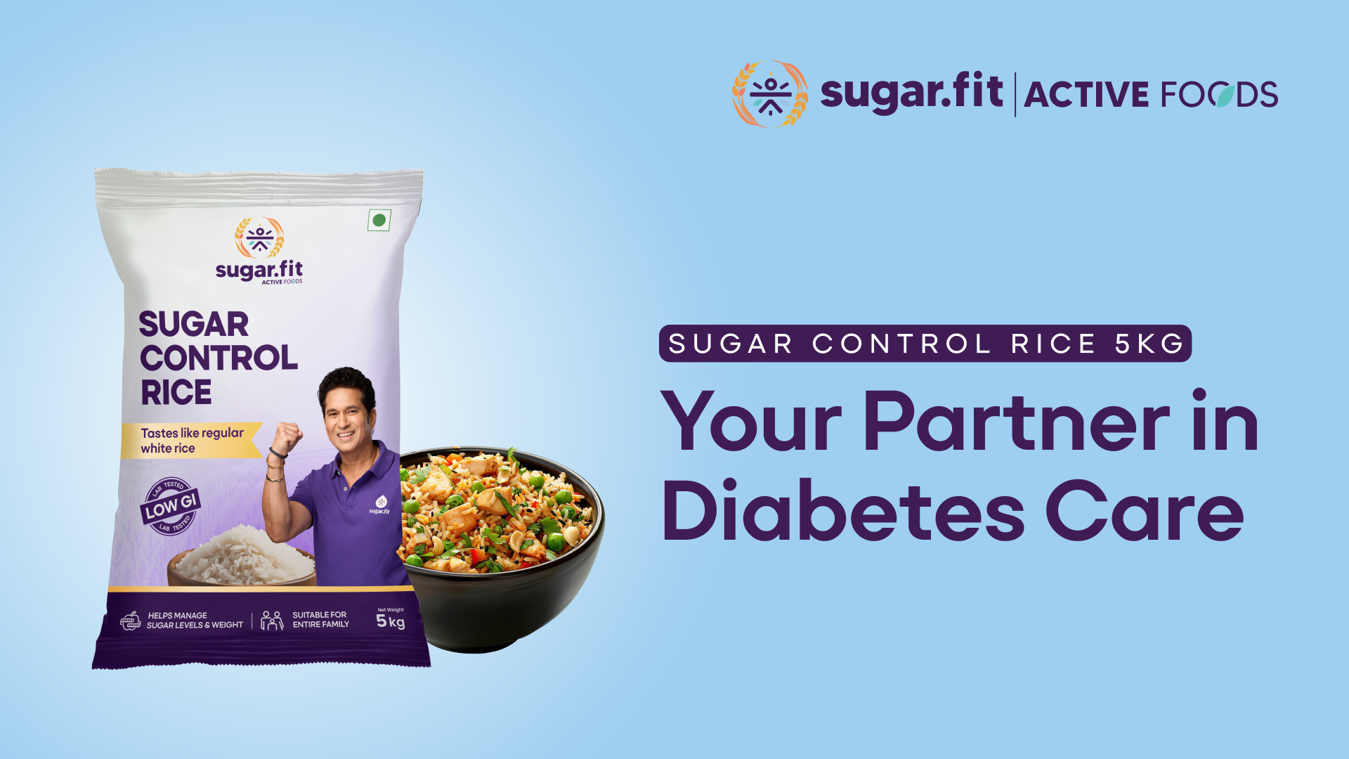 Sugar Control Rice Watch Sugar.Fit Active Sugar Control Rice 5 kg on Amazon Live