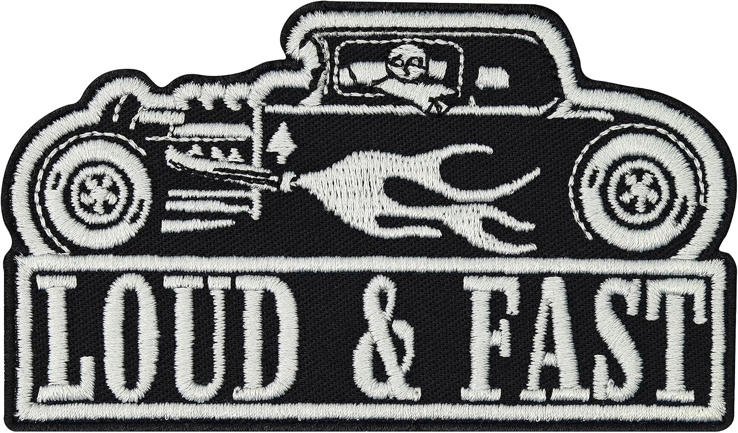 LOUD and FAST HOTROD Us Car vintage Oldtimer Cars rockabilly Iron on Patch BadgeF