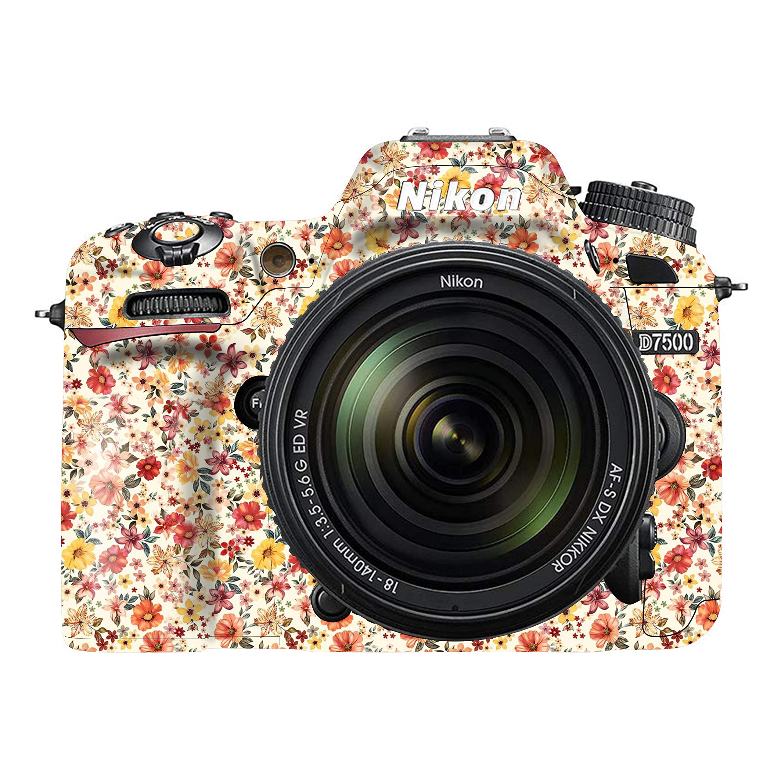 WRAPTURE. Premium DSLR Camera Scratchproof Protective Skin for Nikon D7500 - No Residue Removal, Bubble Free, Scratch Resistant, Stretchable, HD Quality Printed - HDCS-Nikon-D7500 (Design 18)