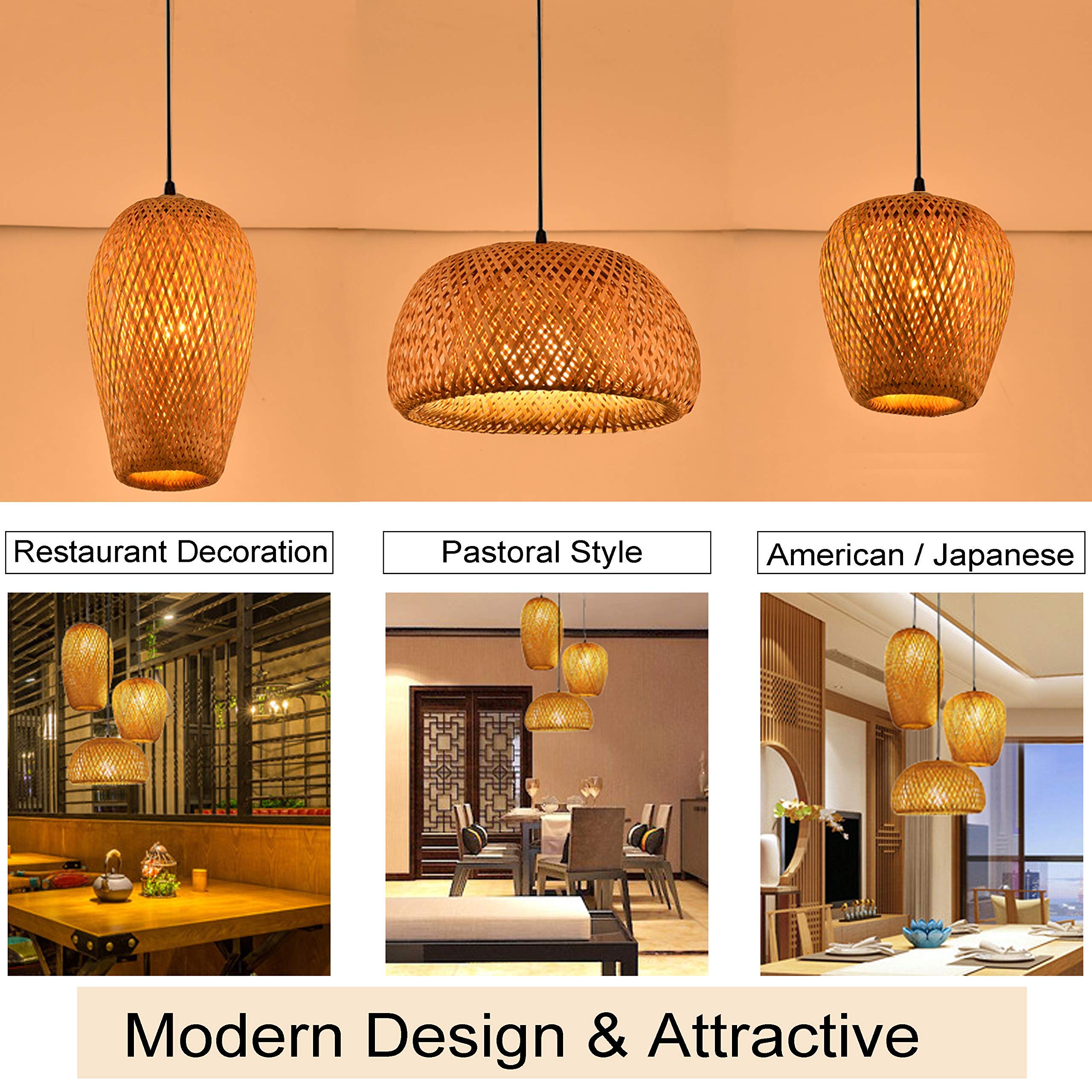 Bamboo Lantern Pendant Lamp,...B07WBZ7MYW