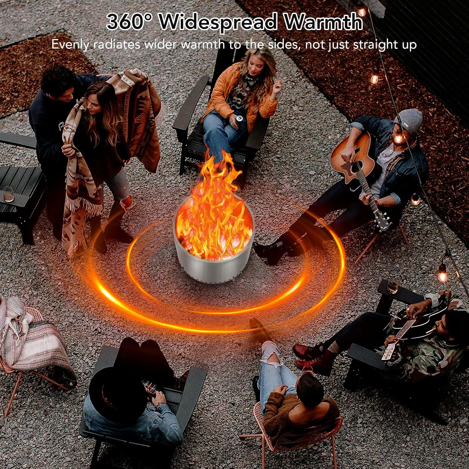 Smokeless Fire Pit with Air Switch16.5, Wood Burning Portable Stainless Steel Outdoor Firepit with Removable Stand and Ash Pan, Ideal for Camping for Backyard Patio and Picnic, H: 11.5 in, 13.22 lbs