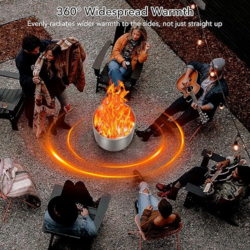 Miniatura 2 de Fogata sin humo con interruptor de aire16.5, hoguera portátil de acero inoxidable para exteriores con soporte extraíble y cenicero, ideal para