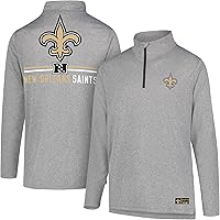 Vista 67 de Ultra Game NFL Official Adults Super Soft Quarter Zip Long Sleeve T-Shirt Gris Caliente Carbón
