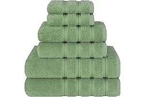American Soft Linen Sage Green Towel Set: Experience the Essence of Luxury
