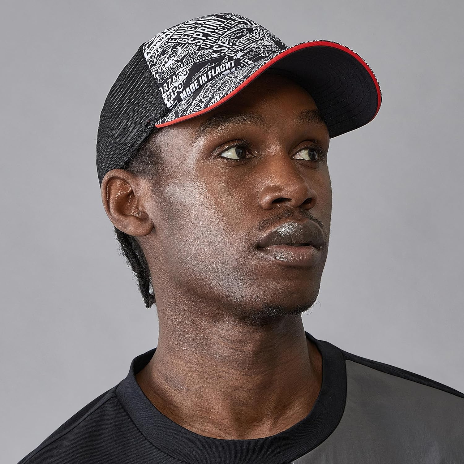 Quoted AOP Trucker Hat - Black - One Size - Image 7