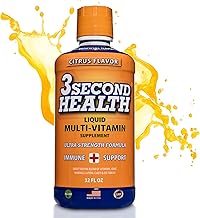 Liquid Multivitamin - Vegan - Non GMO - Gluten Free - Dairy Free - Soy Free - No Artificial Flavors or Preservatives - 32 Servings - GMP - USA Made - Boost Energy and Mental Clarity