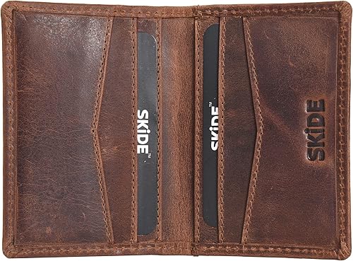 SKiDE Cartera pequeña para hombre, cartera minimalista y tarjetero, carteras delgadas para hombres y billetera delgada con bloqueo RFID Cartera de