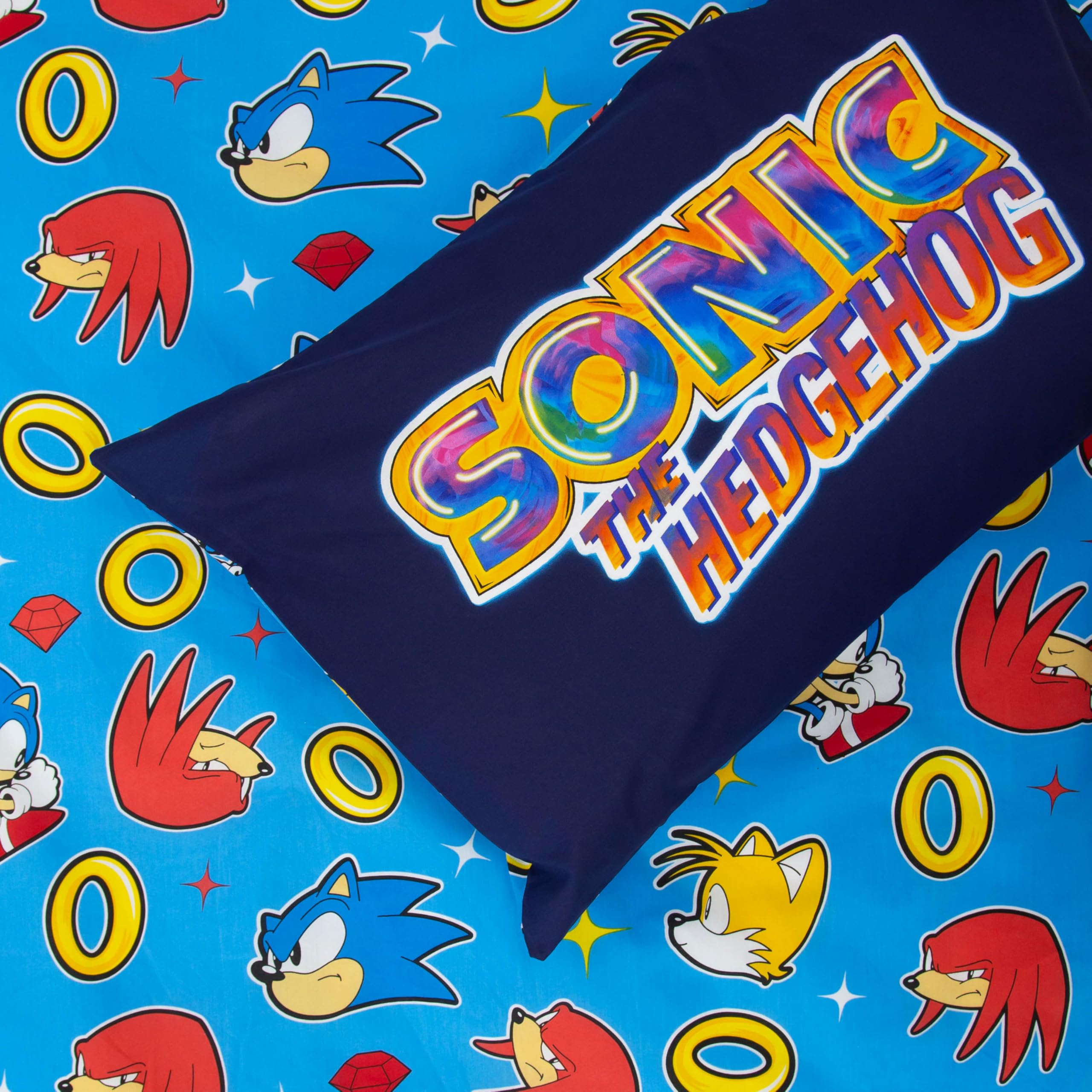 Sonic The Hedgehog Design Gaming Single Duvet Cover Set, Multicolour - Image 4