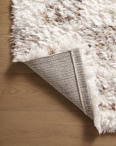 Miniatura 7 de Loloi Angela Rose Amira Collection AMI-05 - Alfombra decorativa color marfil  guijarro de 2 pies y 3 pulgadas x 4 pies