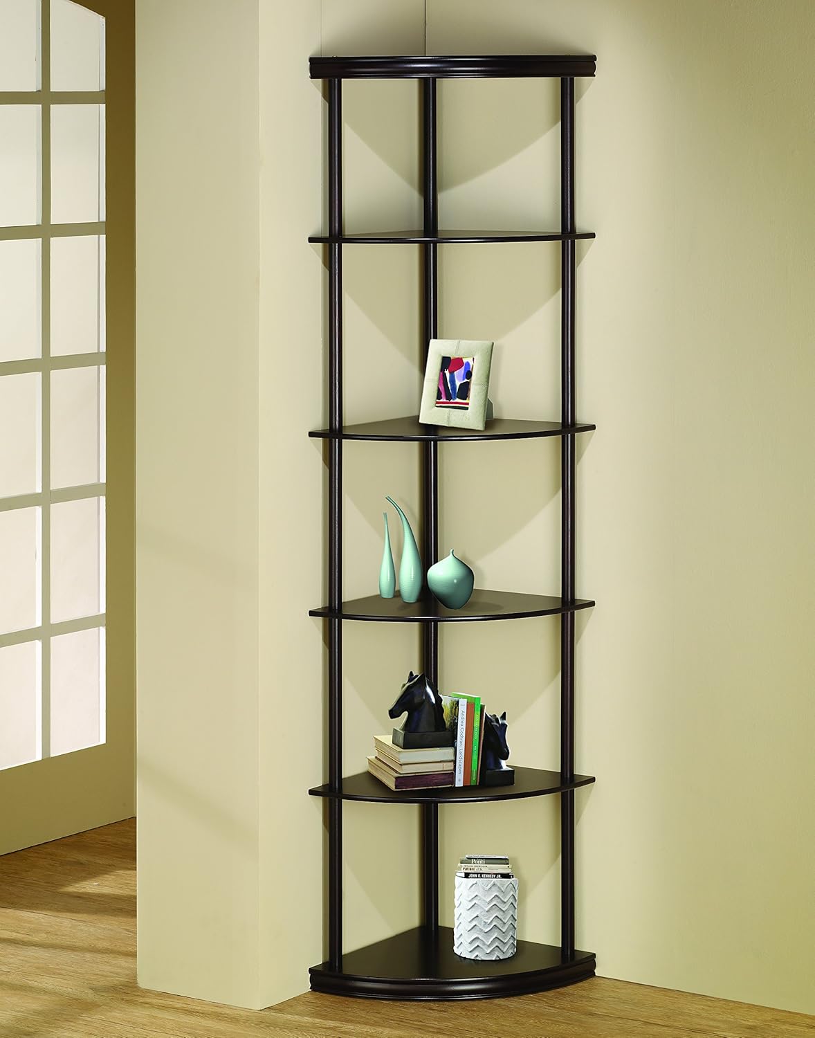 Coaster Furniture Corner Wedge Bookcase Home & Kitchen