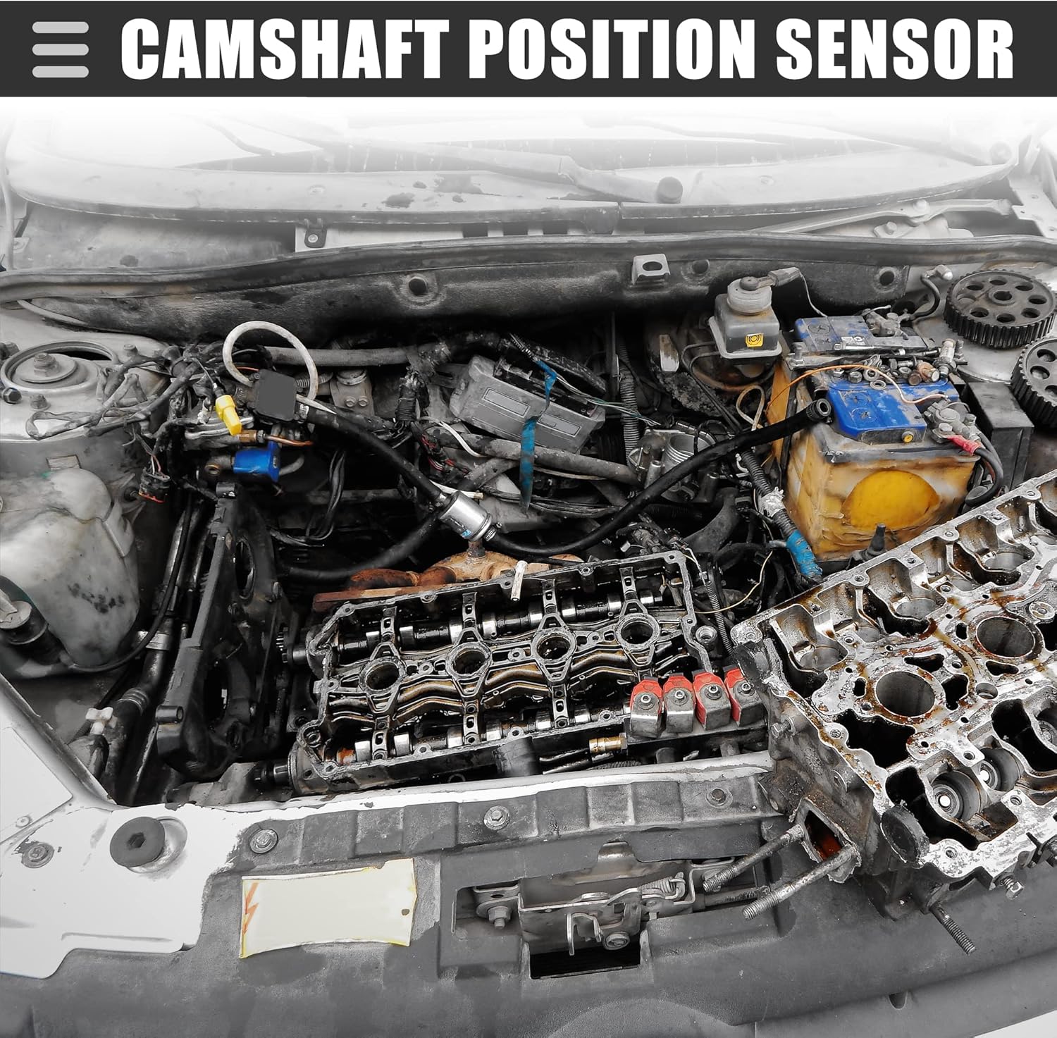 Automotive Replacement Crankshaft Position Sensor, for Chevrolet, Plastic, 12608424, Black, 5pcs