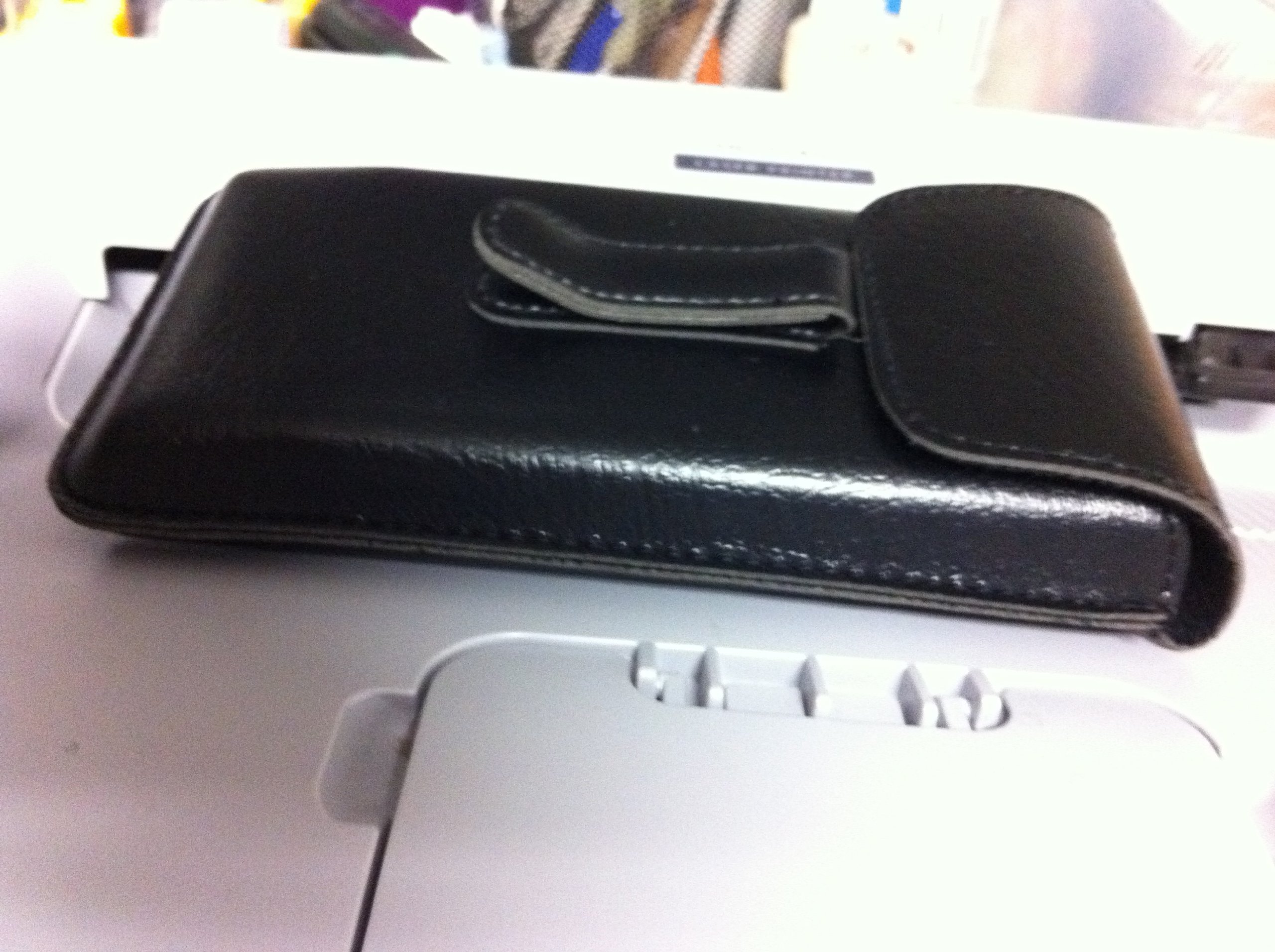 Large Eyeglass case Semi-Hard with Clip (Brown)