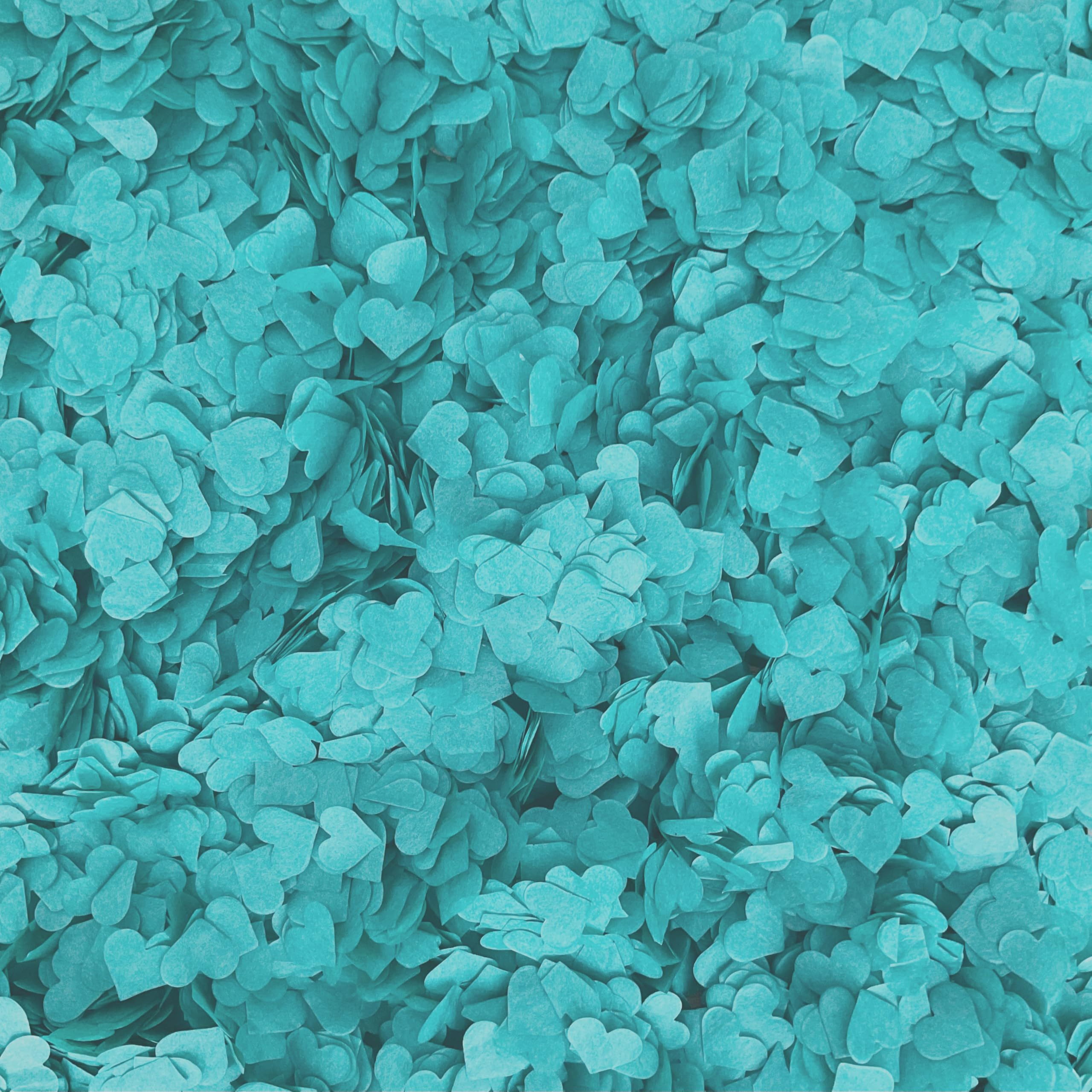 Biodegradable Heart Wedding Confetti | Eco-Friendly Tissue Paper Hearts | Many Colours (Turquoise, XL (350g) 100 Handfuls) โ image 1