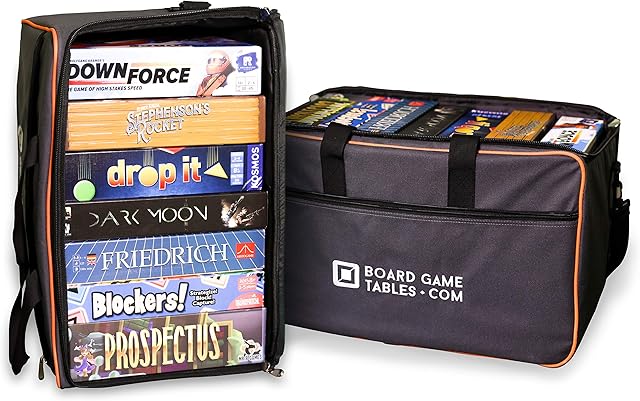 Board Game Bag - [Backpack/Luggage Slip] - Padded Board Game Carrier (Oxford Gray)