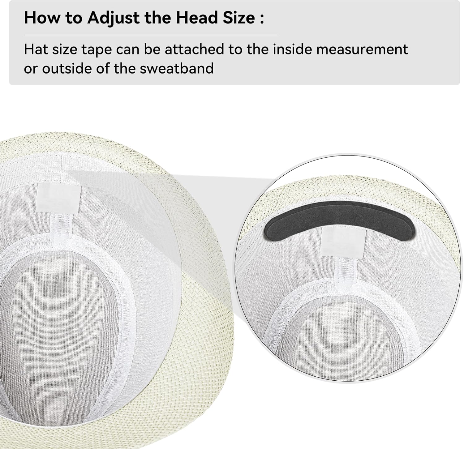 Straw Trilby Fedora Hat for Men Women 1920s Panama Hat Short Brim Summer Beach Sun Hat with Band - Image 4