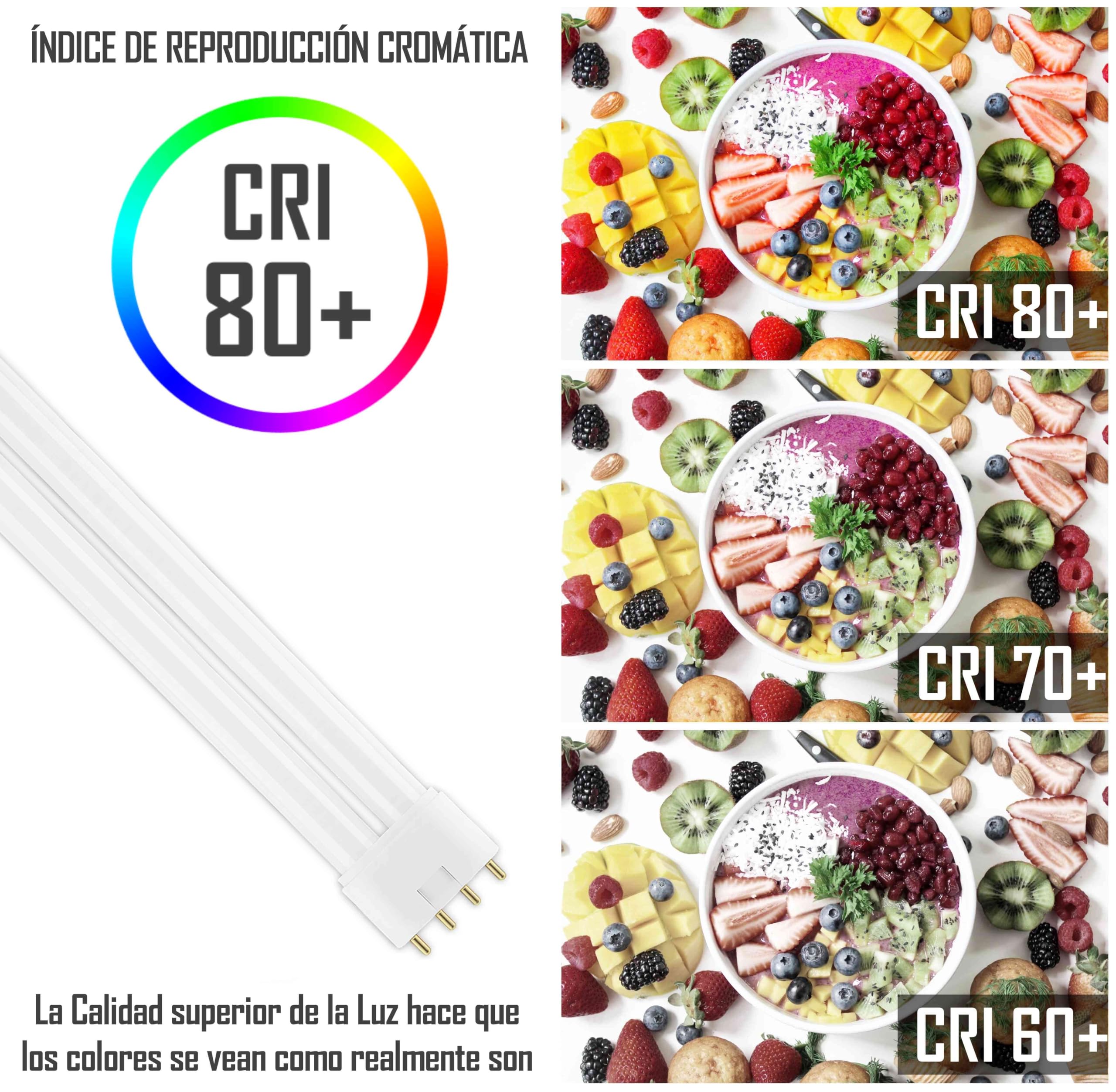 CLAR - Bombilla Fluorescente Gemini L 36W 4000K 2G11 Luz Blanca Neutra Tubo Recto Profesional Alto Flujo CFL Reemplazo Técnico Iluminación Interior Oficinas Laboratorios Cocina Industrial Precisa