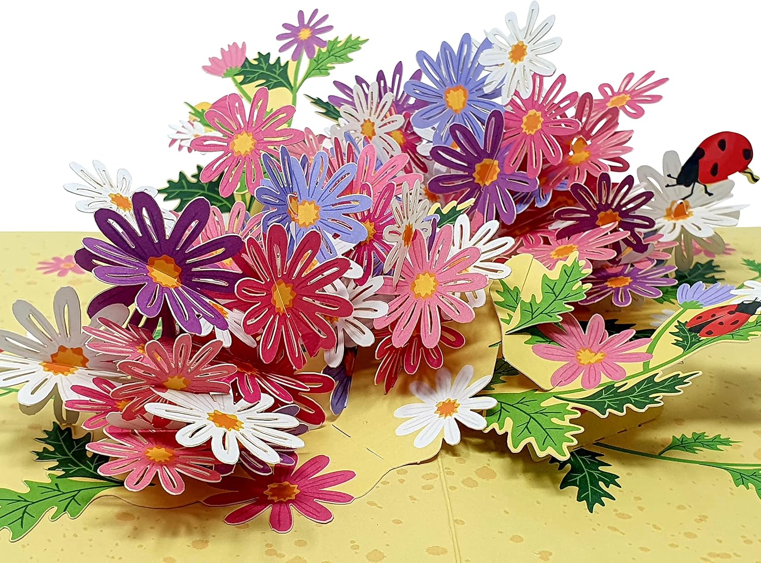 Daisy Garden 3D Pop Up Card Thinking of You Handmade Gift for Mom Friend Grandma Thank You Card Birthday Card Mother's Day Card - Image 3