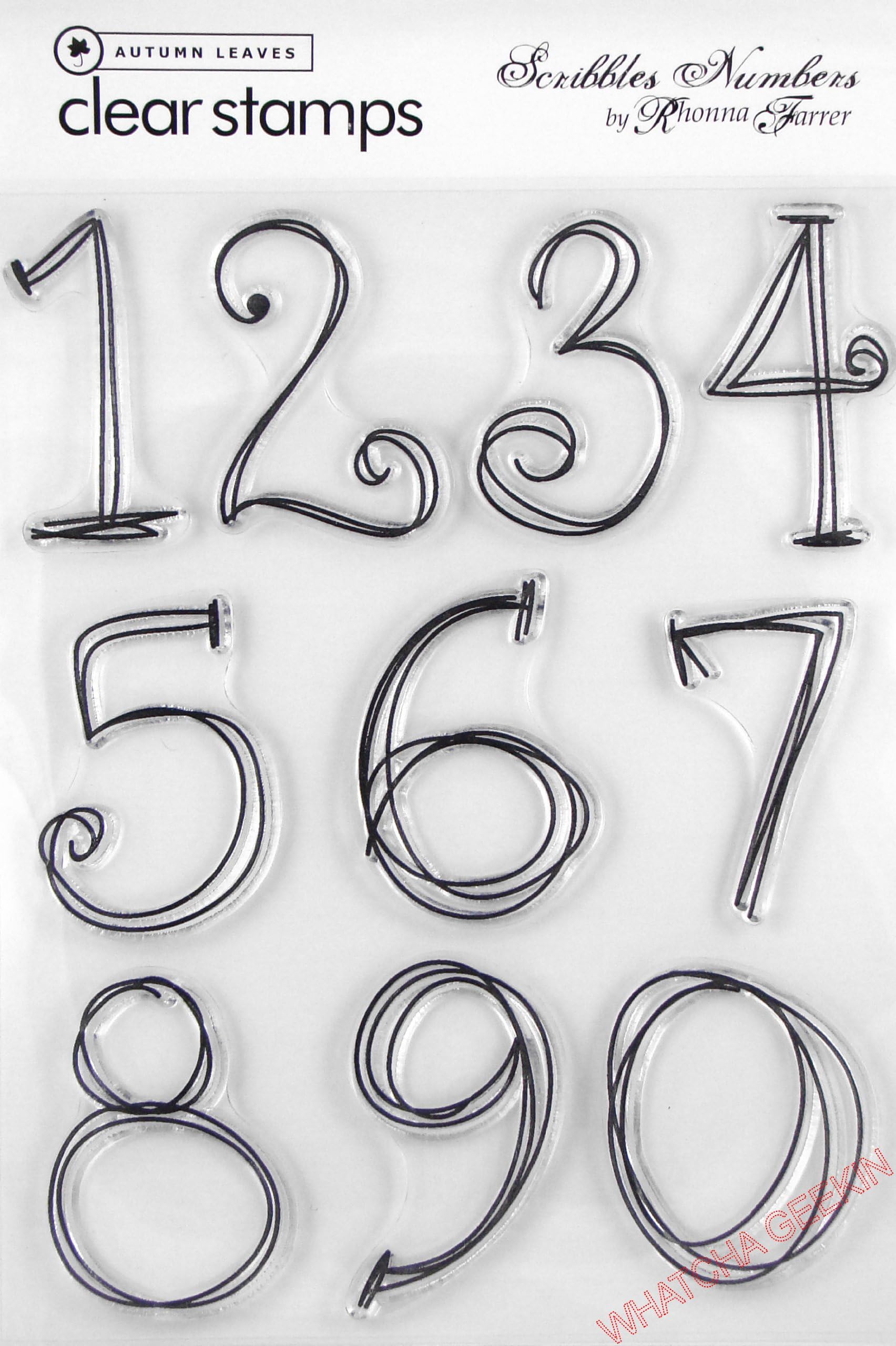Autumn LeavesScribbles Numbers' Clear Stamps