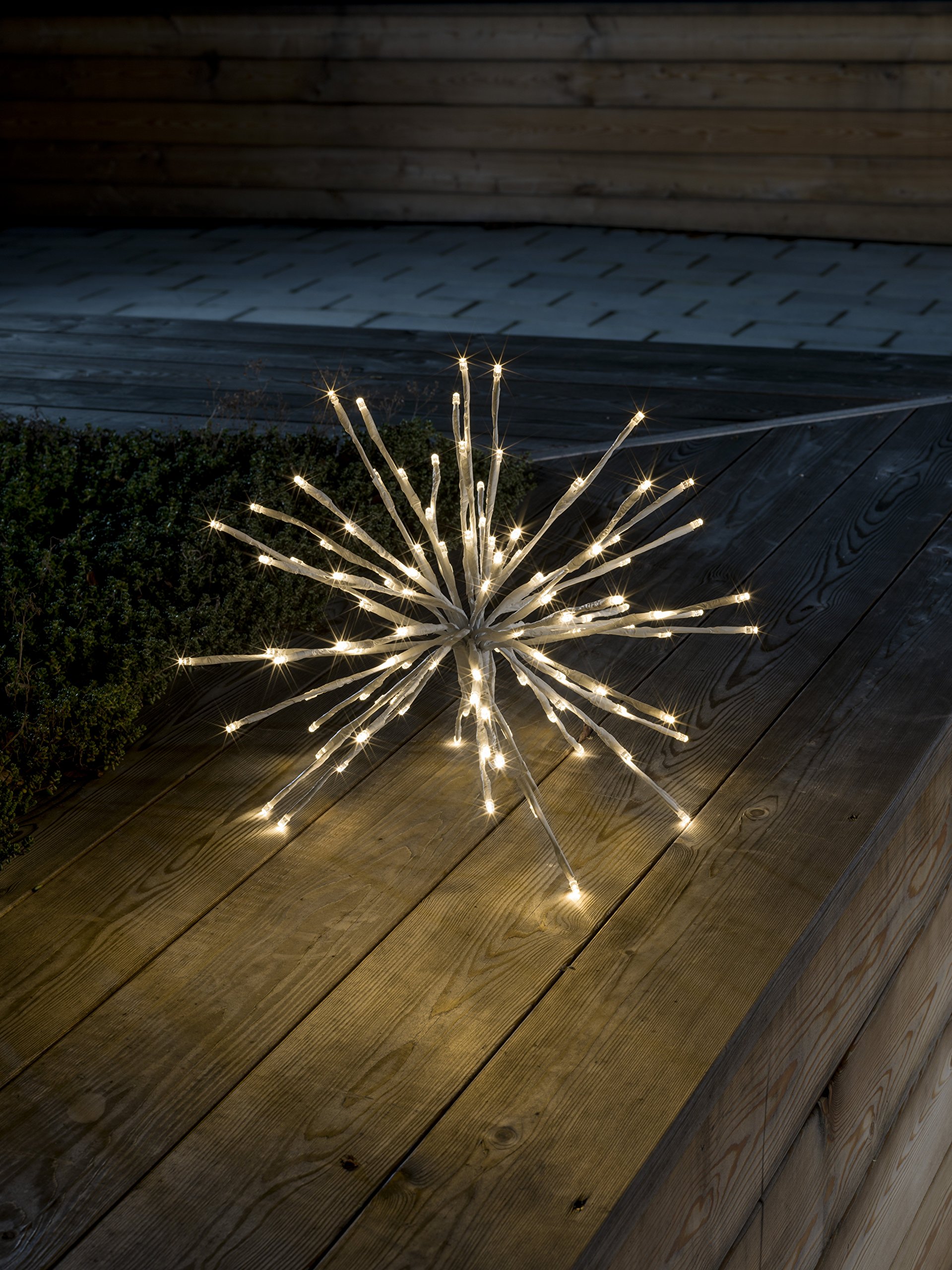 Konstsmide Outdoor Christmas Lights LED Light Polestar White/Outdoor or Indoor Use (IP44)/120 Warm White Diodes/Transparent Cable - Image 3