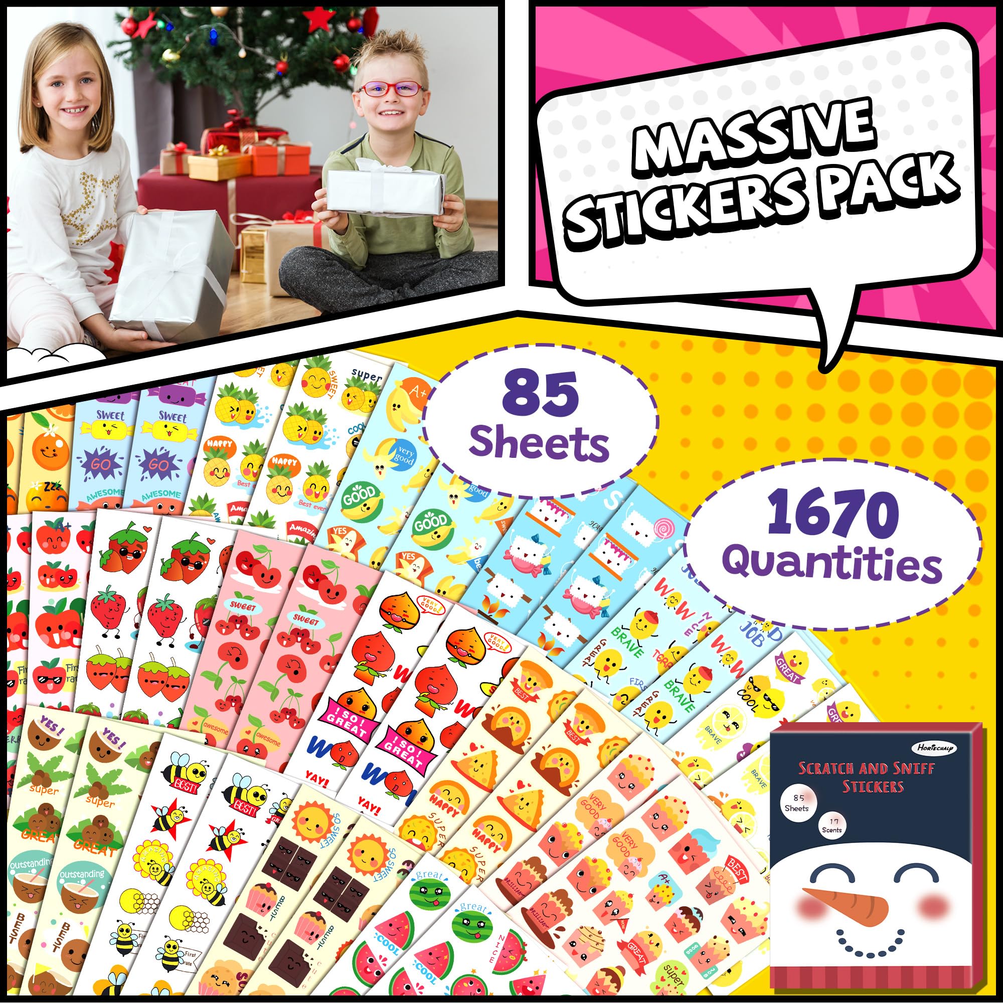 Lot De 300 Autocollants Récompenses Parfumés Pour Enfants - 25 Mm, Motifs Variés, Pour École Et Maison