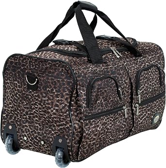 Rockland Rolling Duffel Bag, Black, 22