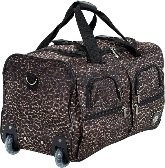 Rockland Rolling Duffel Bag, Black, 22