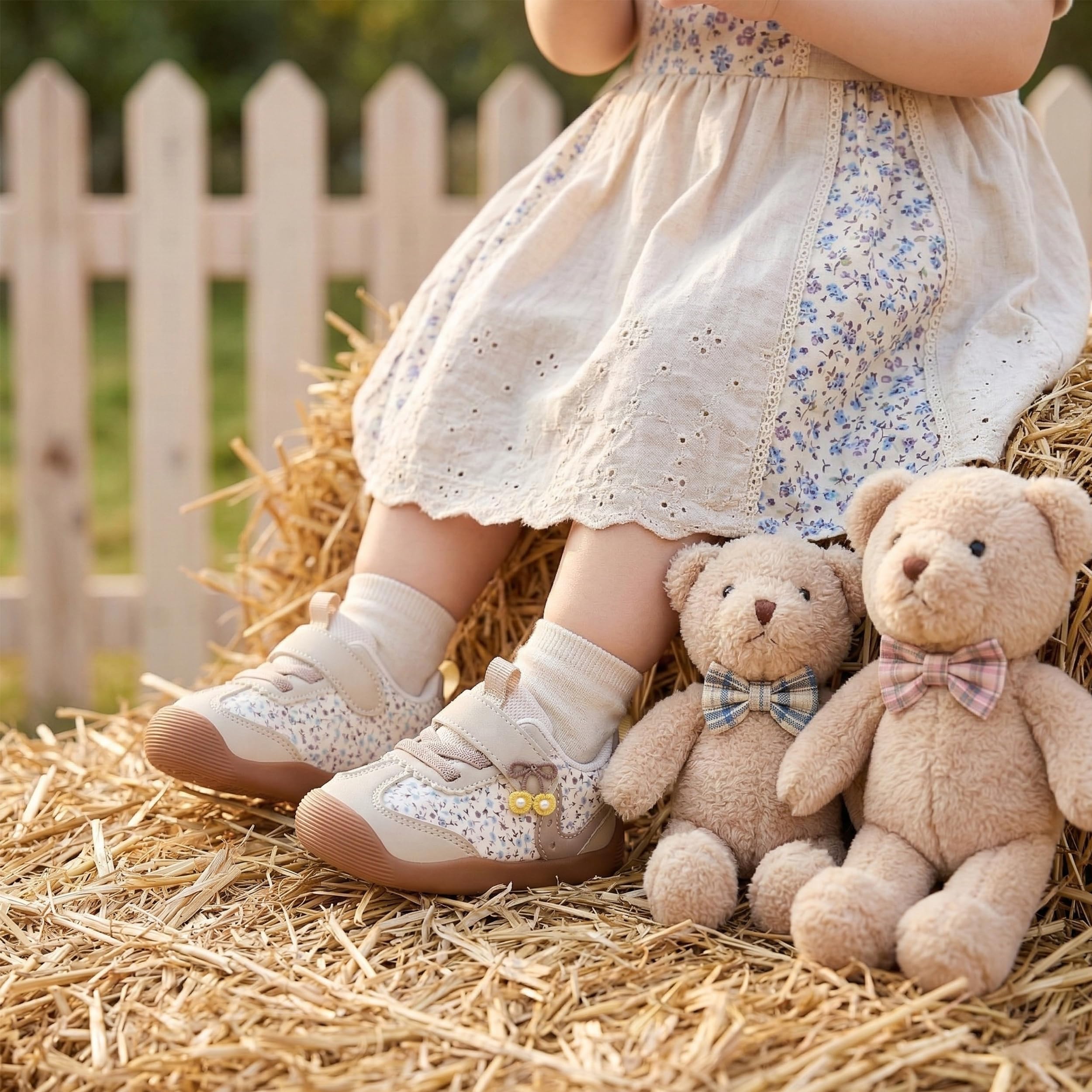 Baby Lauflernschuhe Jungen Mädchen Leichte Turnschuhe mit Rutschfester Gummisohle Atmungsaktiv Weiche Sohle Breite Zehenkammer für Kleinkinder Indoor Outdoor