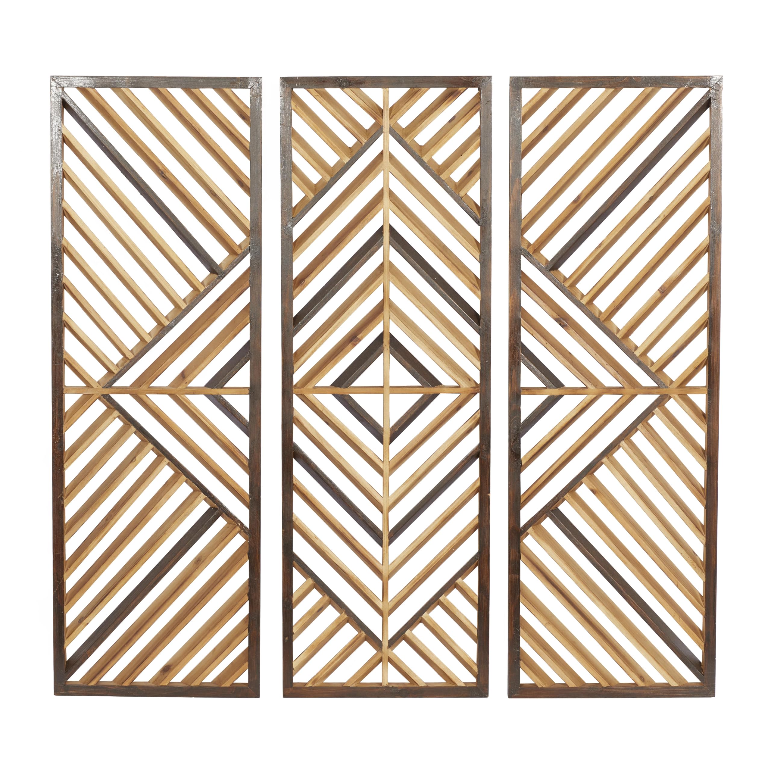 Deco 79 Decorazione da parete, S/3 30,5 cm W, 88,9 cm H, marrone