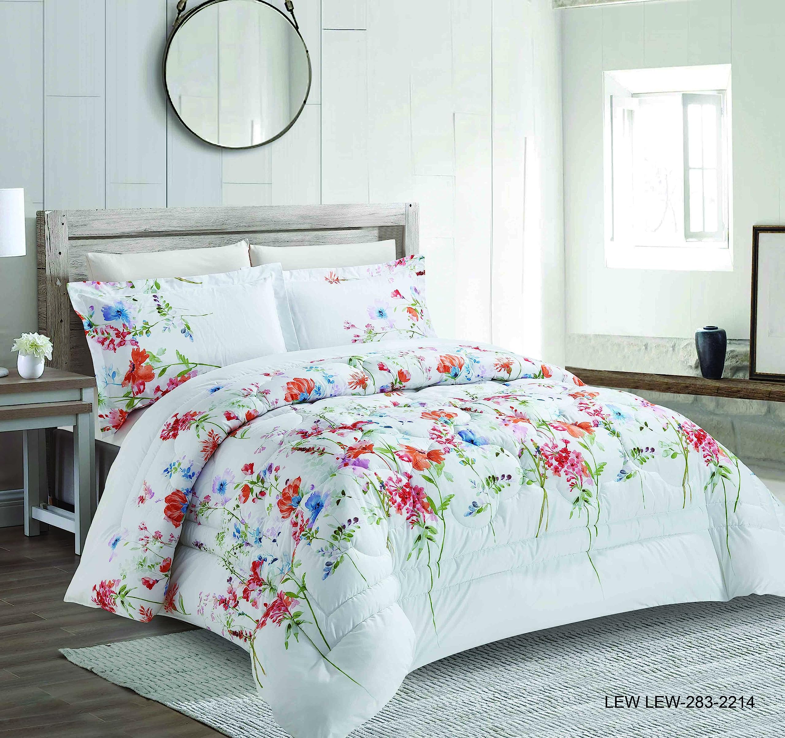 EliteHomeElite Home Ultrasoft 4 Pcs, Microfiber Comforter Set, Double, Off White, 11406P04283