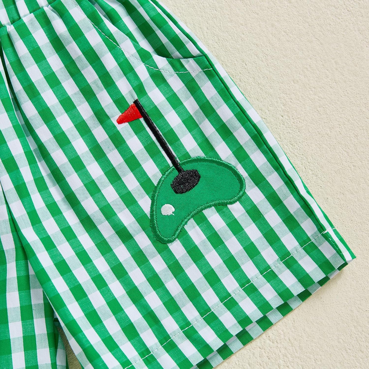 Toddler Baby Boy Golf Outfits 2Pcs Summer Clothes Sets Embroidery Golf Car Short Sleeve Shirt and Striped Shorts Set - Image 6