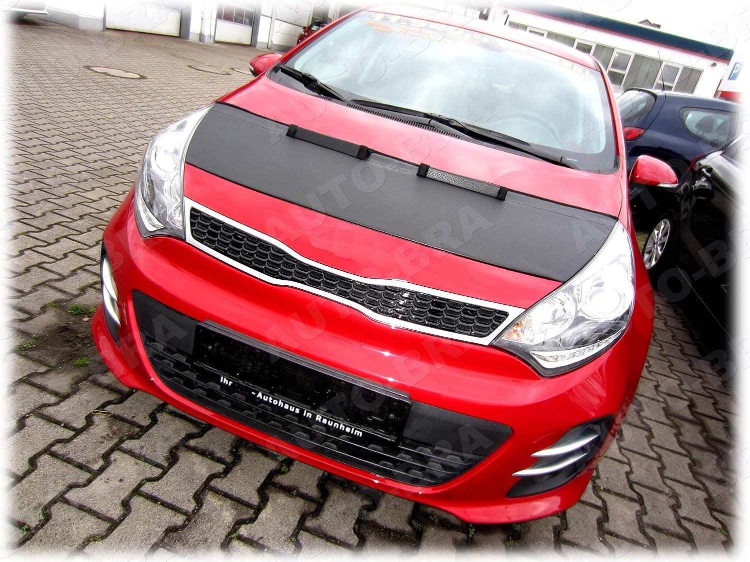 AB3-00075 Custom CAR Hood Bra Compatible with Kia Rio 2011-2017 Front End Nose Mask Bonnet Bra STONEGUARD Protector Tuning