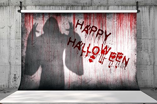 8 x 6 pies, accesorios de estudio fotográfico de Halloween fantasma, fondo negro niebla